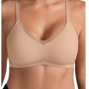 NWOT $69 HoneyLove Nude 24/7 Classic Unlined Wireless Crossover Size 42DD / 42F